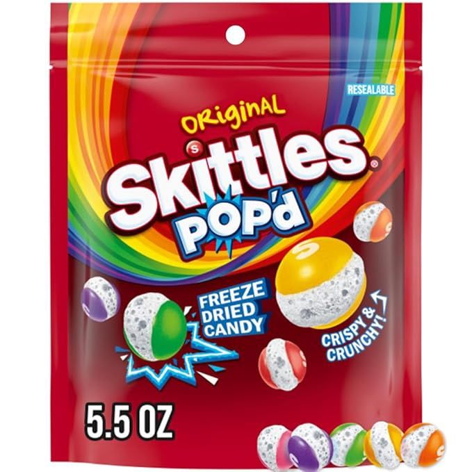 Skittles POP&#39;d Originals Freeze Dried Candy 5.5 Oz