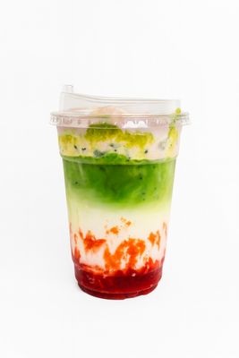 Strawberry Cream Matcha Latte