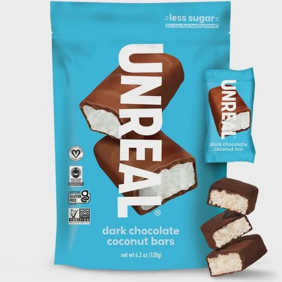 UNREAL Dark Chocolate Coconut Bars
