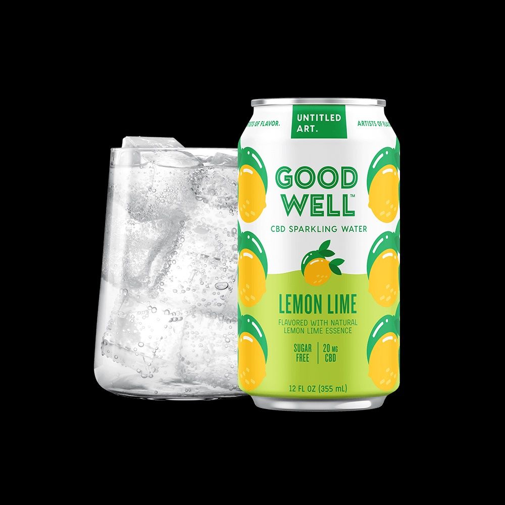 Goodwell CBD Sparkling Water Lemon Lime