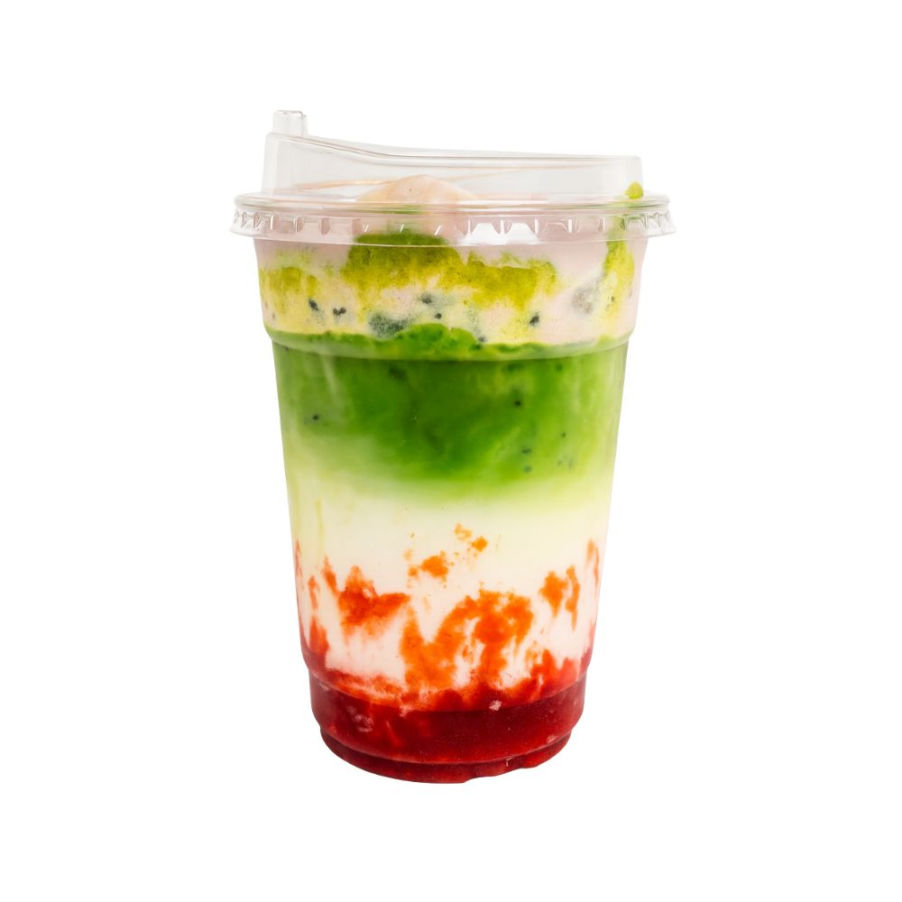 Strawberry Cream Matcha Latte