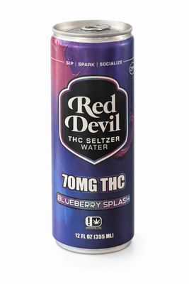 Red Devil Blueberry Splash THC Seltzer 70MG