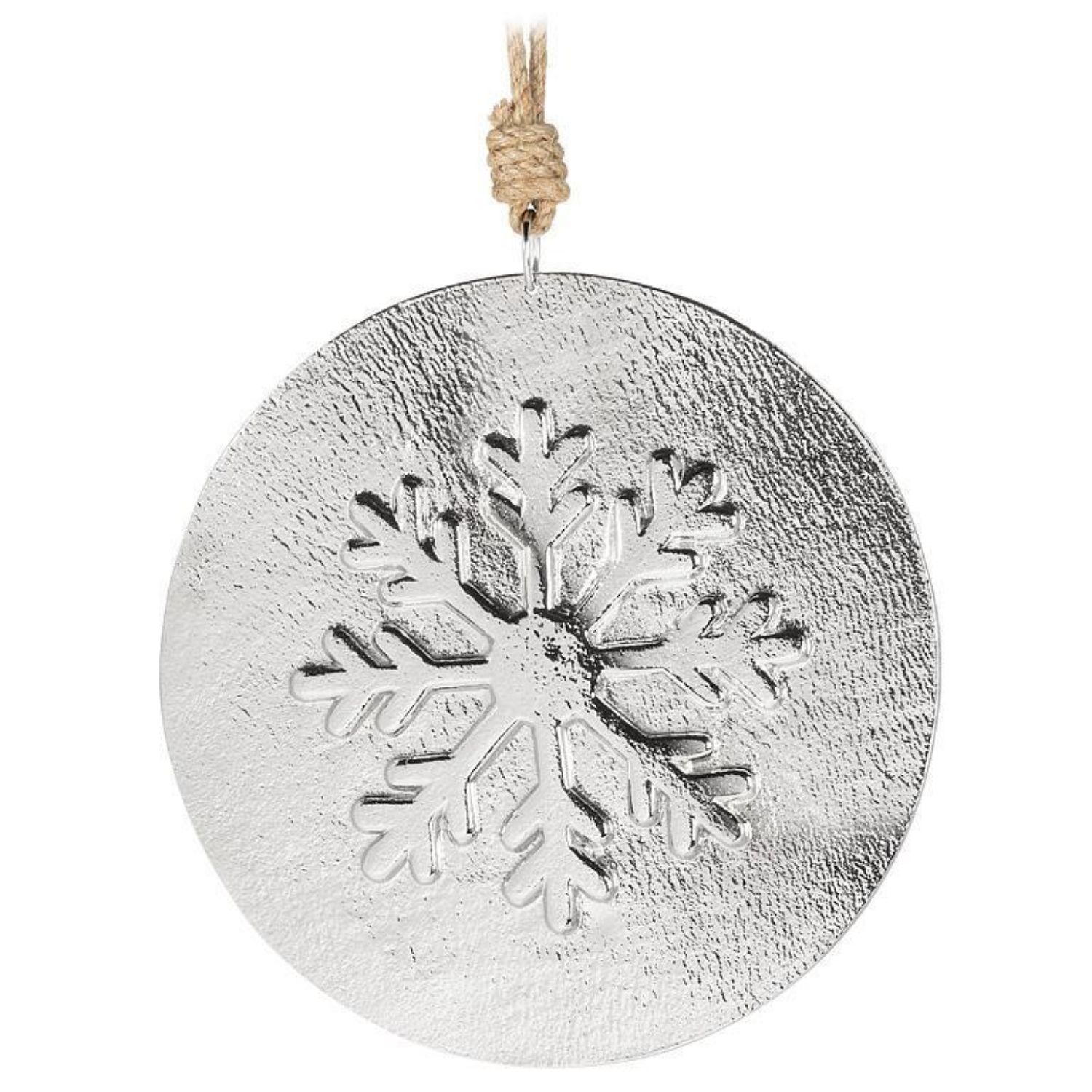 11.5&quot; Snowflake Medallion – Silver