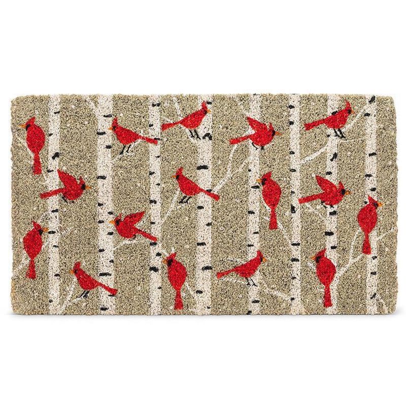 18x30&quot; Coir Mat – Cardinals &amp; Birch