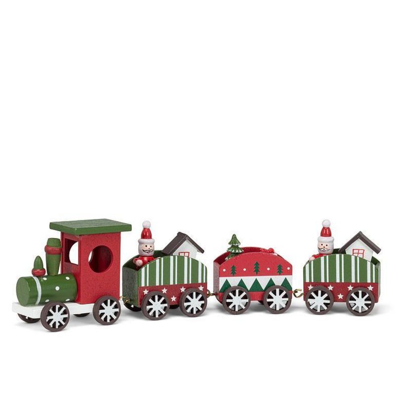 12&quot; Train Set Décor – Red/Green