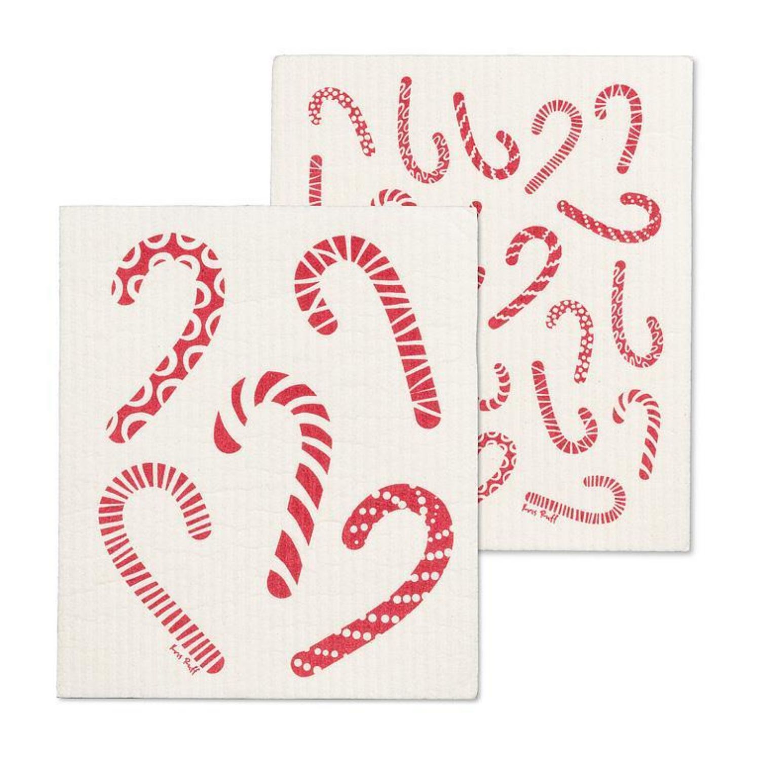 Swedish Dishcloth Set of 2 – Candy Cane