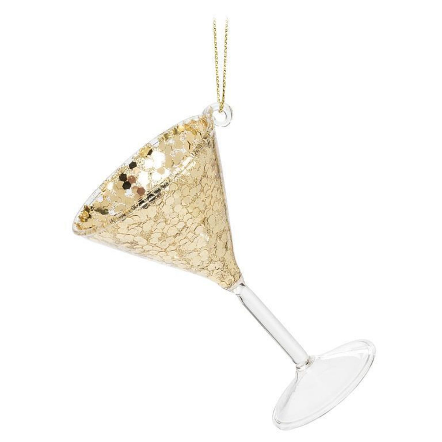 3.5&quot; Martini Glass Ornament – Gold