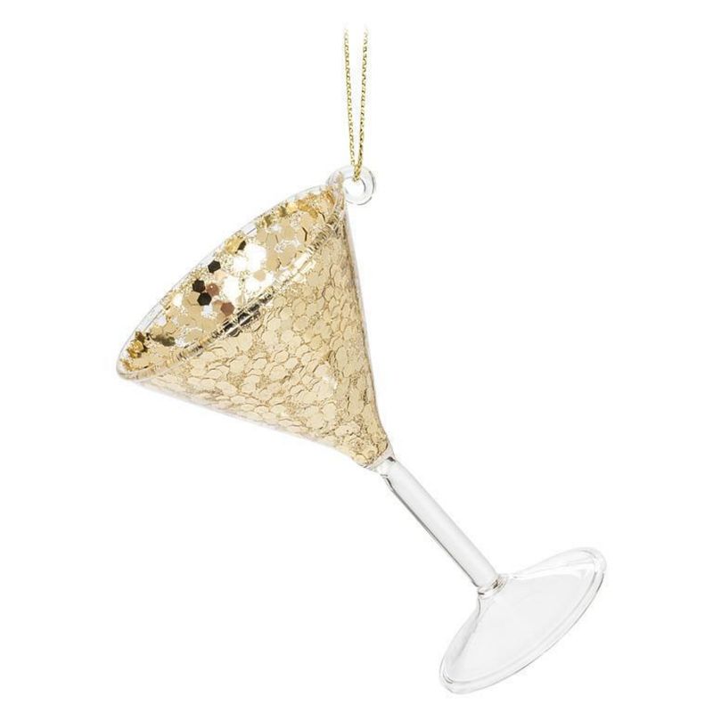 3.5&quot; Martini Glass Ornament – Gold
