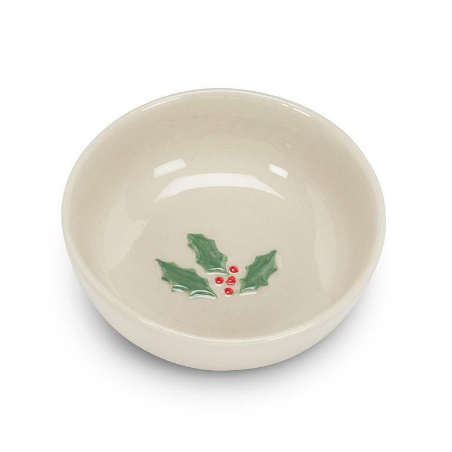 3&quot; Mini Bowl with Holly – White