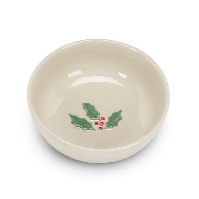 3&quot; Mini Bowl with Holly – White