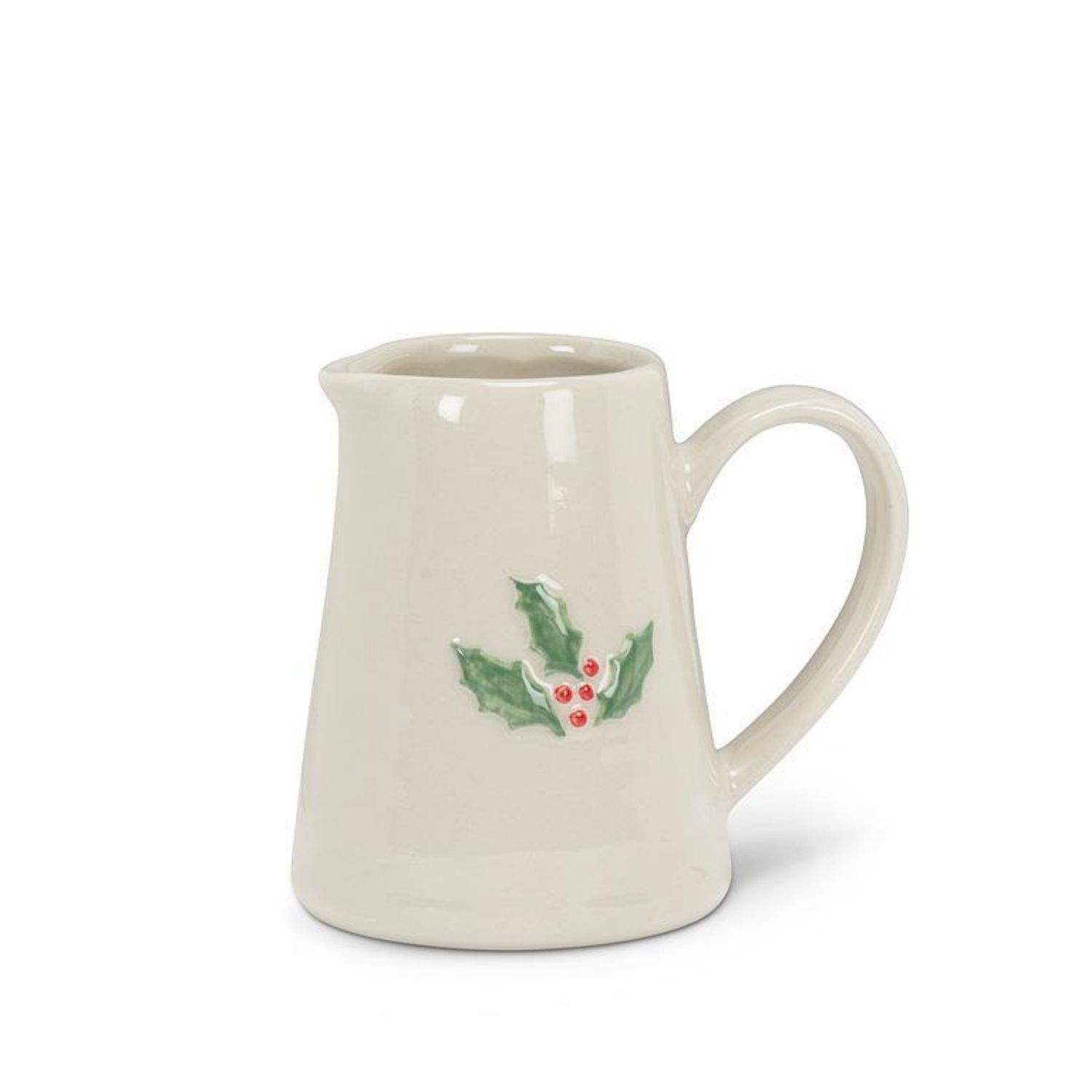 5oz Pitcher with Holly – White