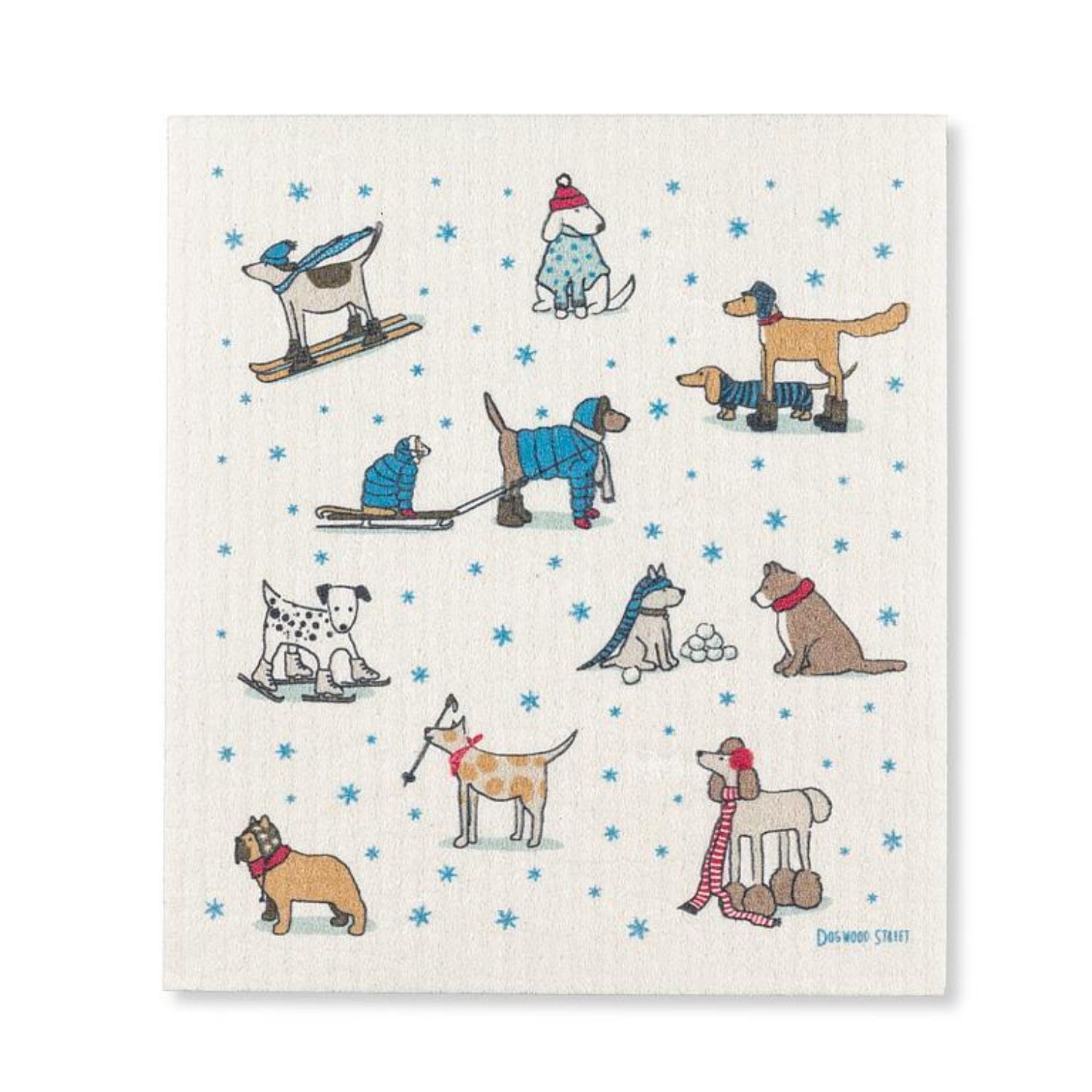Swedish Dishcloth – Winter Sport Dogs