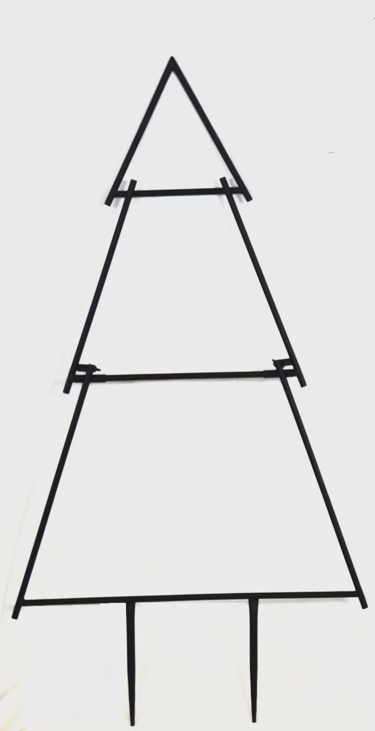 Metal Tree Outline with stakes 18&quot; black