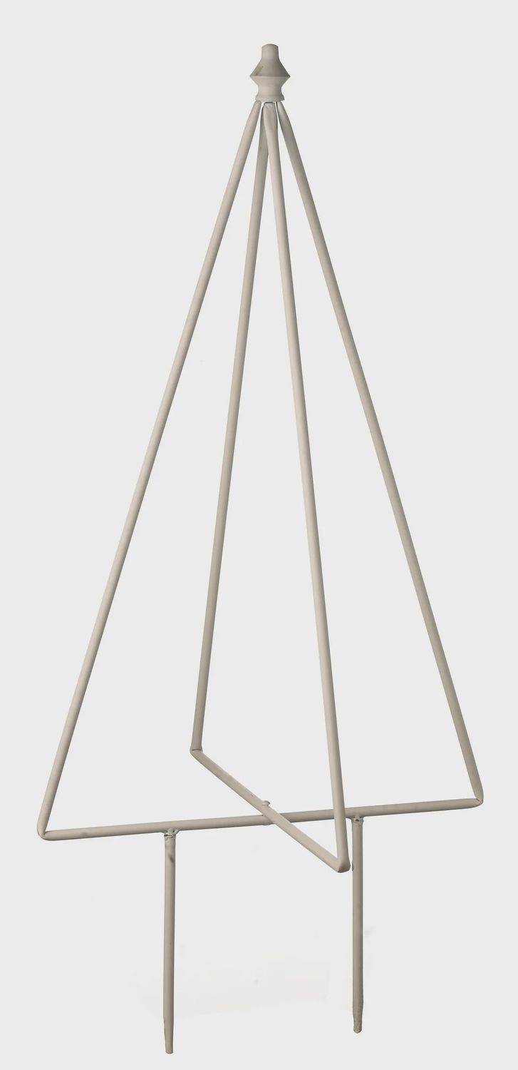 Metal 3D Tree Outline Obelisk 37.5&quot; white