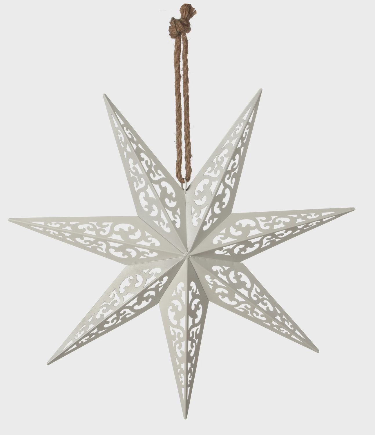 Hanging 3D Star Décor 14&quot; white