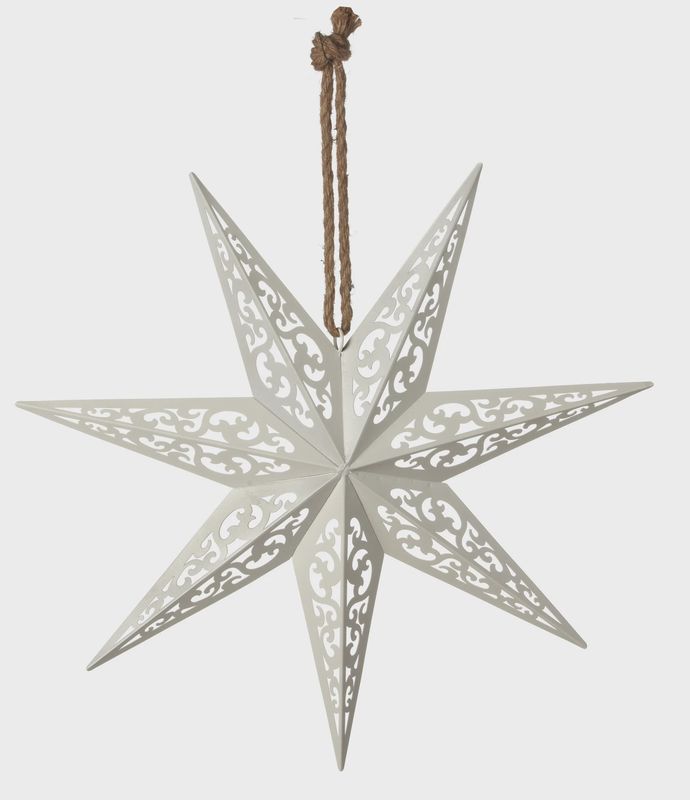Hanging 3D Star Décor 14&quot; – White