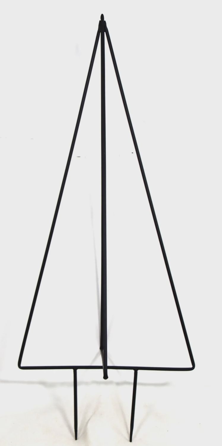 Metal 3D Tree Outline Obelisk Lrg Black