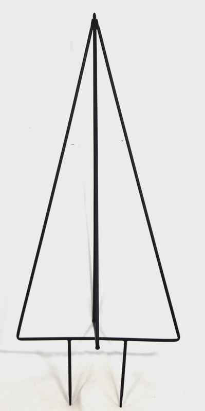 Metal 3D Tree Outline Obelisk – Large Black