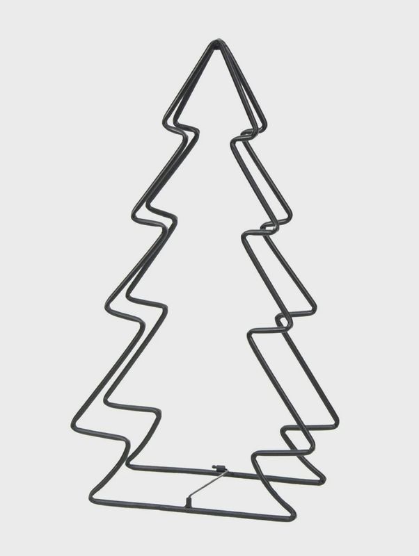 Metal Christmas Tree Outline Décor Stand