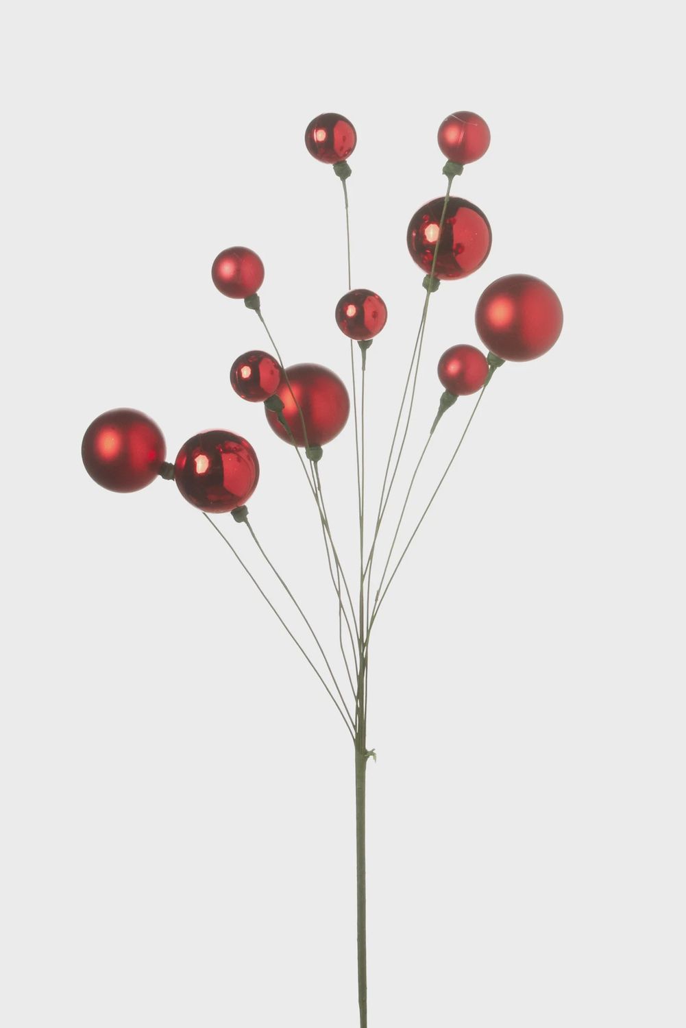 24&quot; Shatterproof Ornament Bouquet – 7cm, 6cm &amp; 5cm – Red