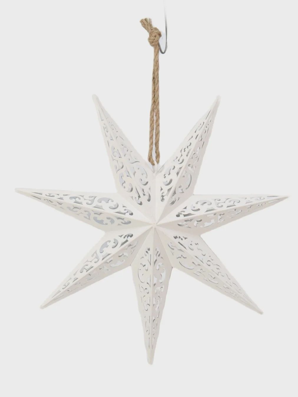 Hanging 3D Star Décor 20&quot; white