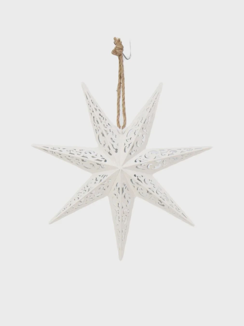 Hanging 3D Star Décor 16&quot; white