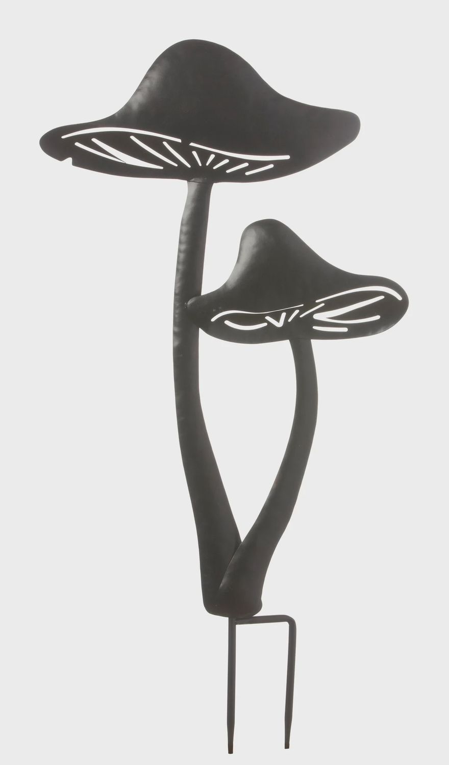 Metal Mushroom Silhouette on stakes black