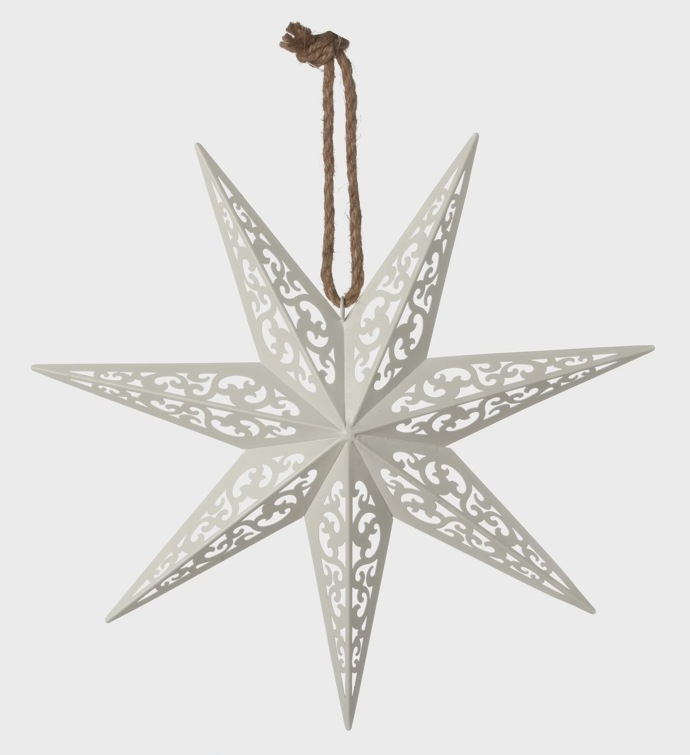 Hanging 3D Star Décor 7&quot; white