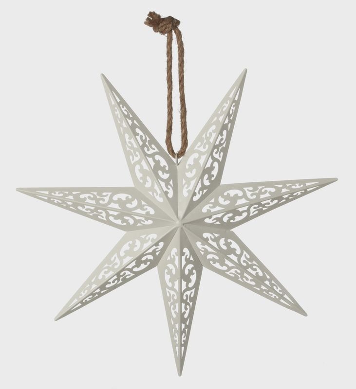 Hanging 3D Star Décor 7&quot; – White