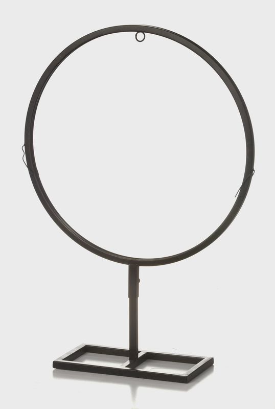 Metal Tabletop Hoop Décor 24&quot; – Black