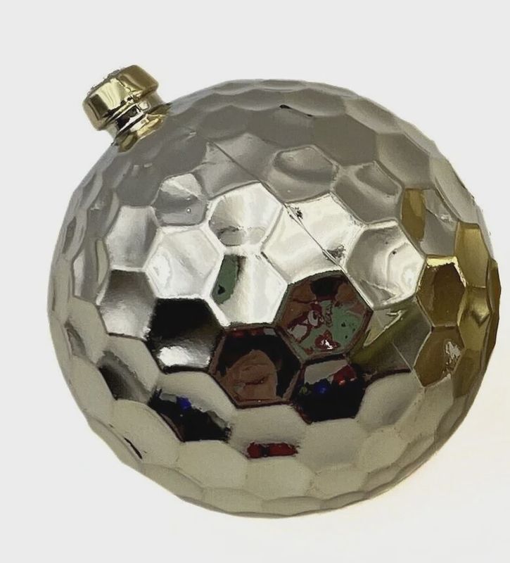 Ball on Stick, Hammered Finish, 60mm Shiny Gold