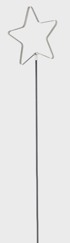 Metal Star Outline on Stake 27.5&quot; – White