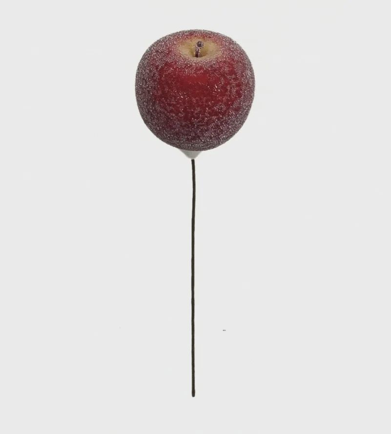 Sugared Apple on pick 80mm red
