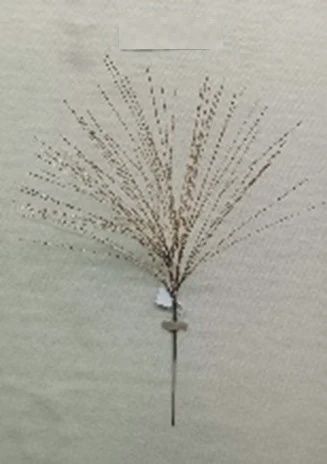 Metallic Tinsel Spray Stem 36&quot; champagne