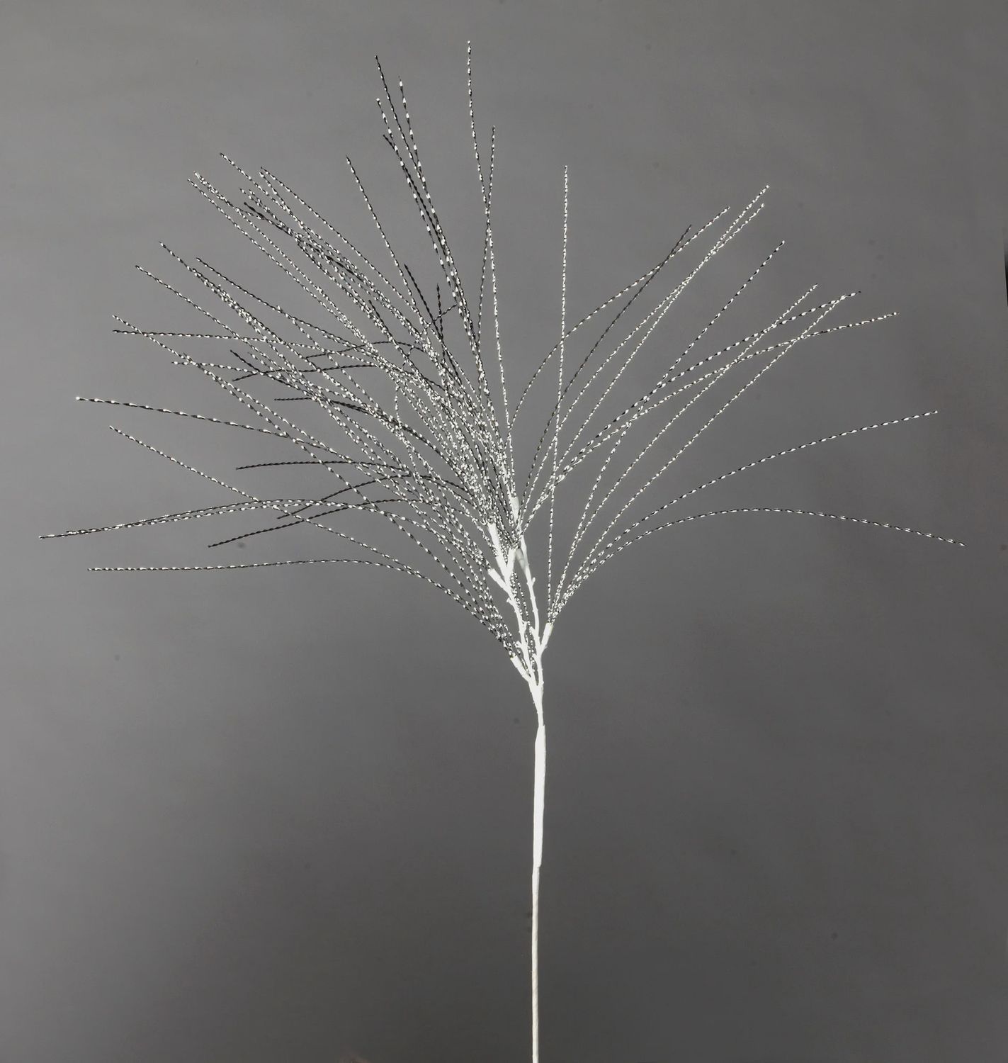 Metallic Tinsel Spray Stem 36&quot; silver