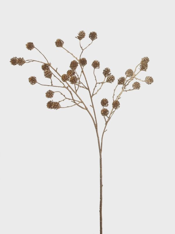 Mini Pinecone Spray 27&quot; – Gold