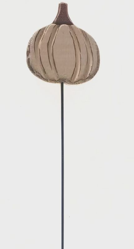 Pumpkin on Stick 8&quot; – White