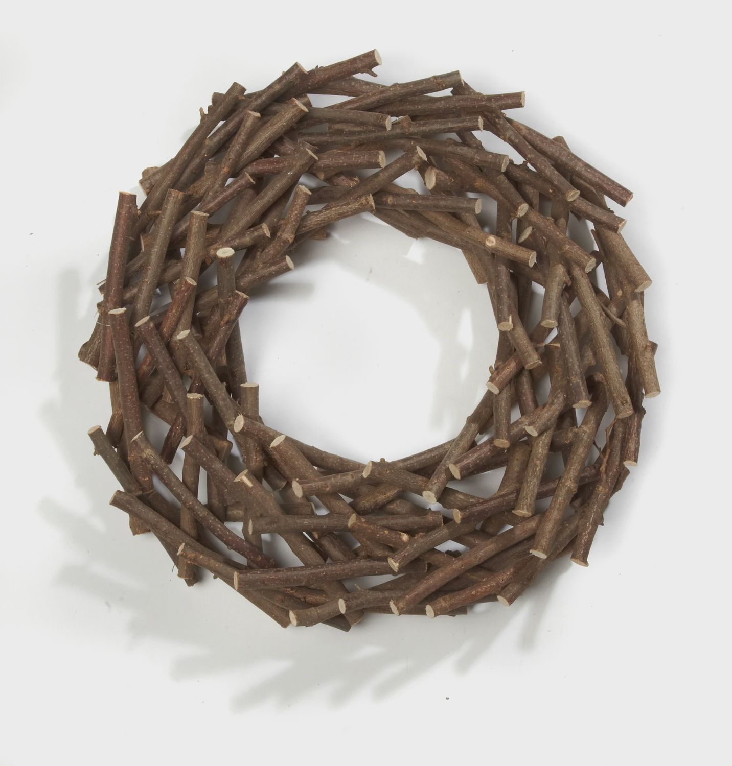 wood Wreath 15&quot; natural