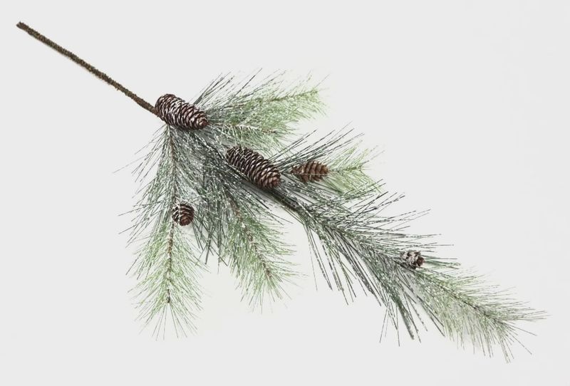 Flocked Western Pine Spray 30&quot;