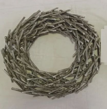 Wood Wreath 20&quot; whitewashed
