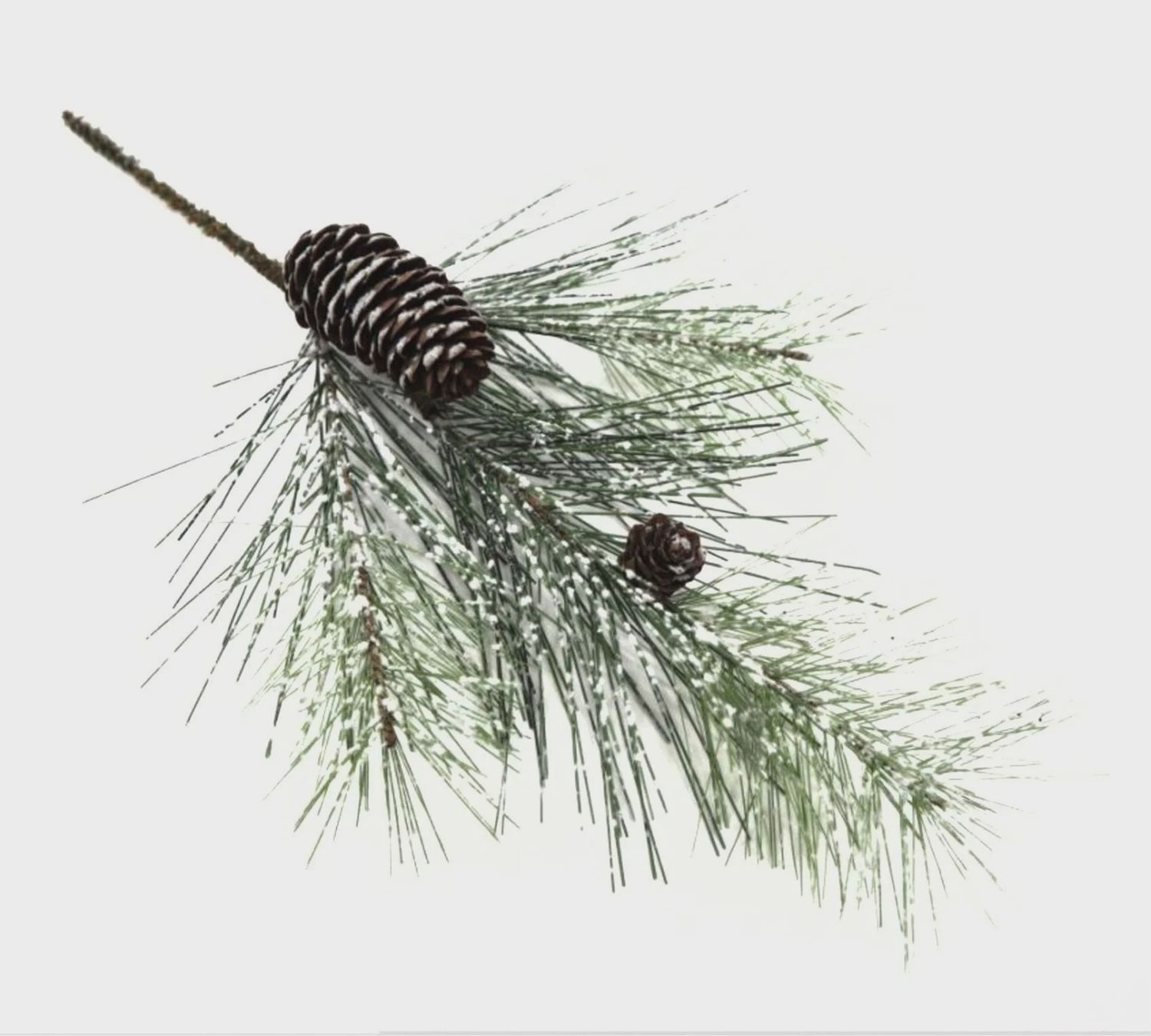 Flocked Western Pine Spray 16&quot;