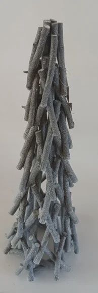 Wood Cone Tree 23.6&quot; whitwashed