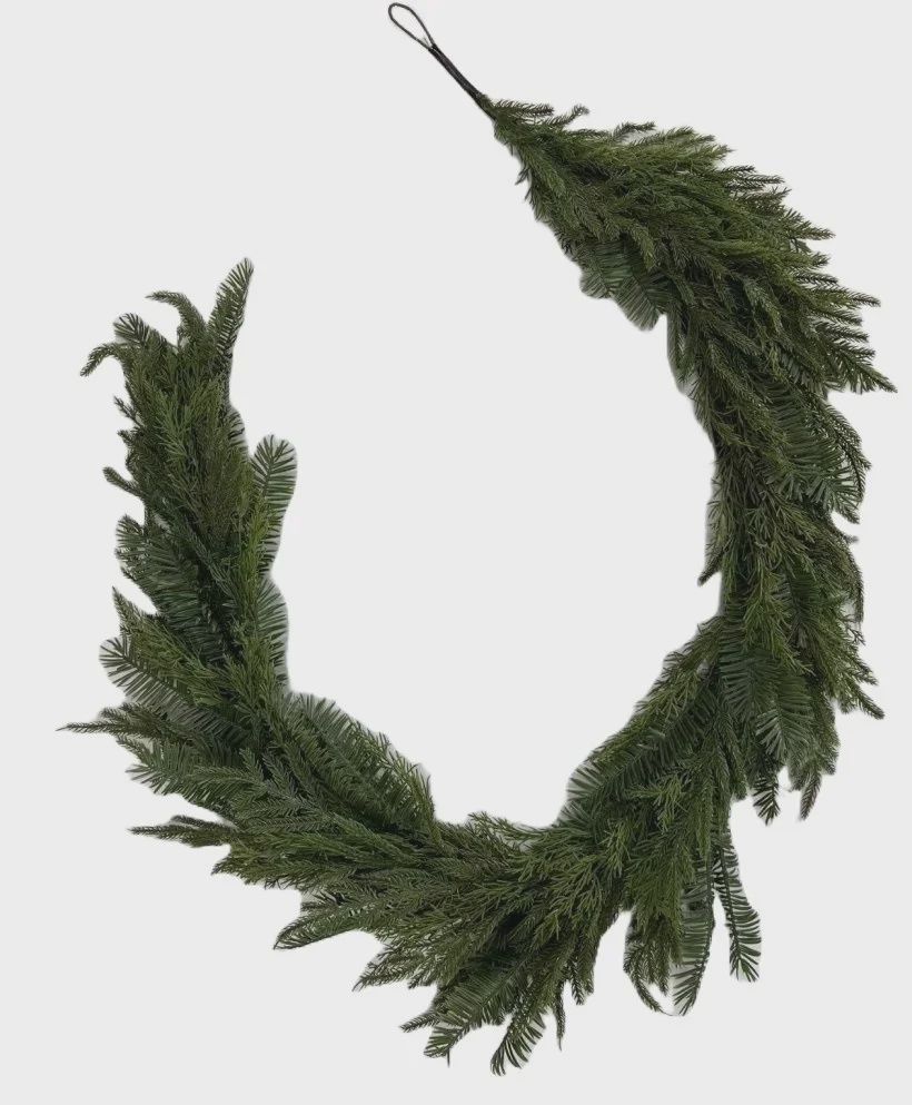 Norfolk Pine, Cedar, Yew Mixed 6&#39; Garland