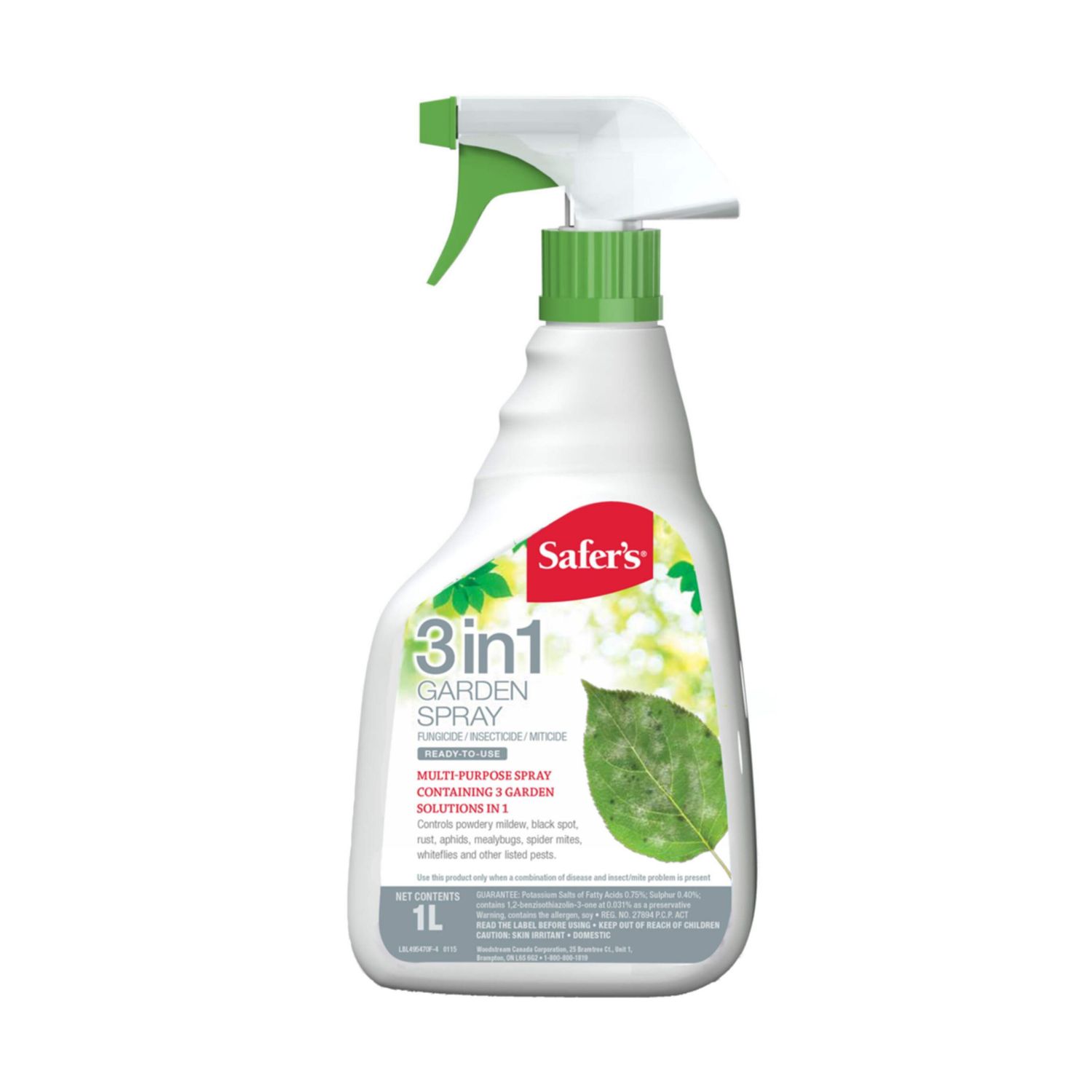 Safer’s 3-in-1 Garden Spray (Insecticide/Fungicide/Miticide)