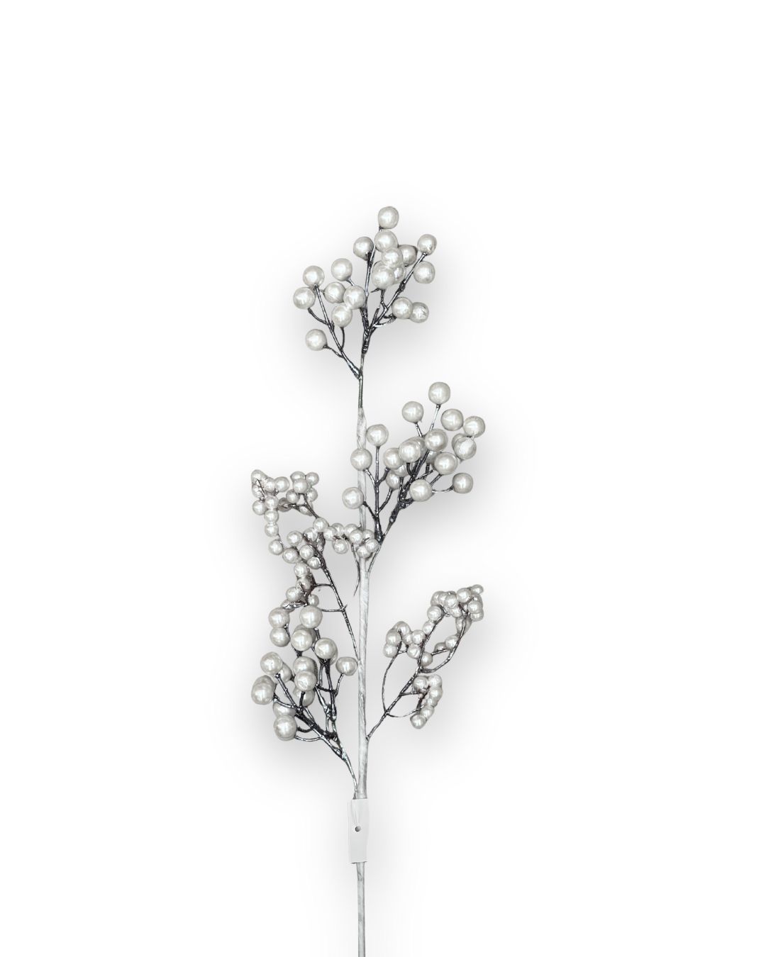 Pearl White Berry Stem – 65cm