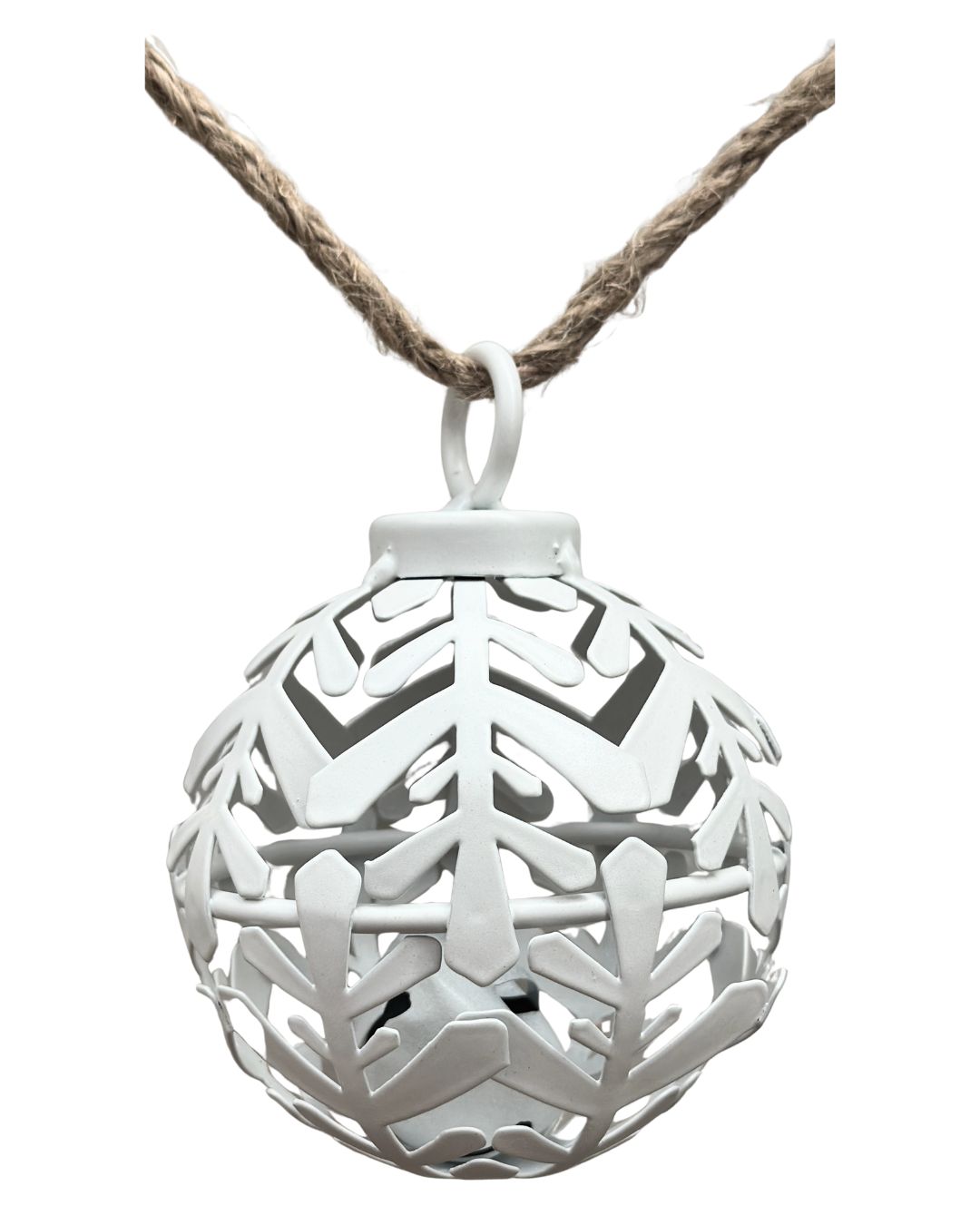 White Decorative Ball Bell – 4in