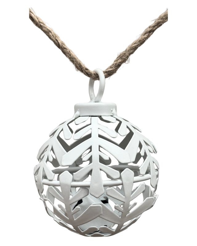 White Decorative Ball Bell – 4in