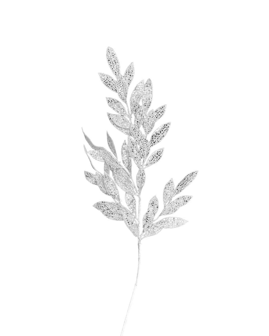White Sequin Glitter Grass Spray – 36&quot;