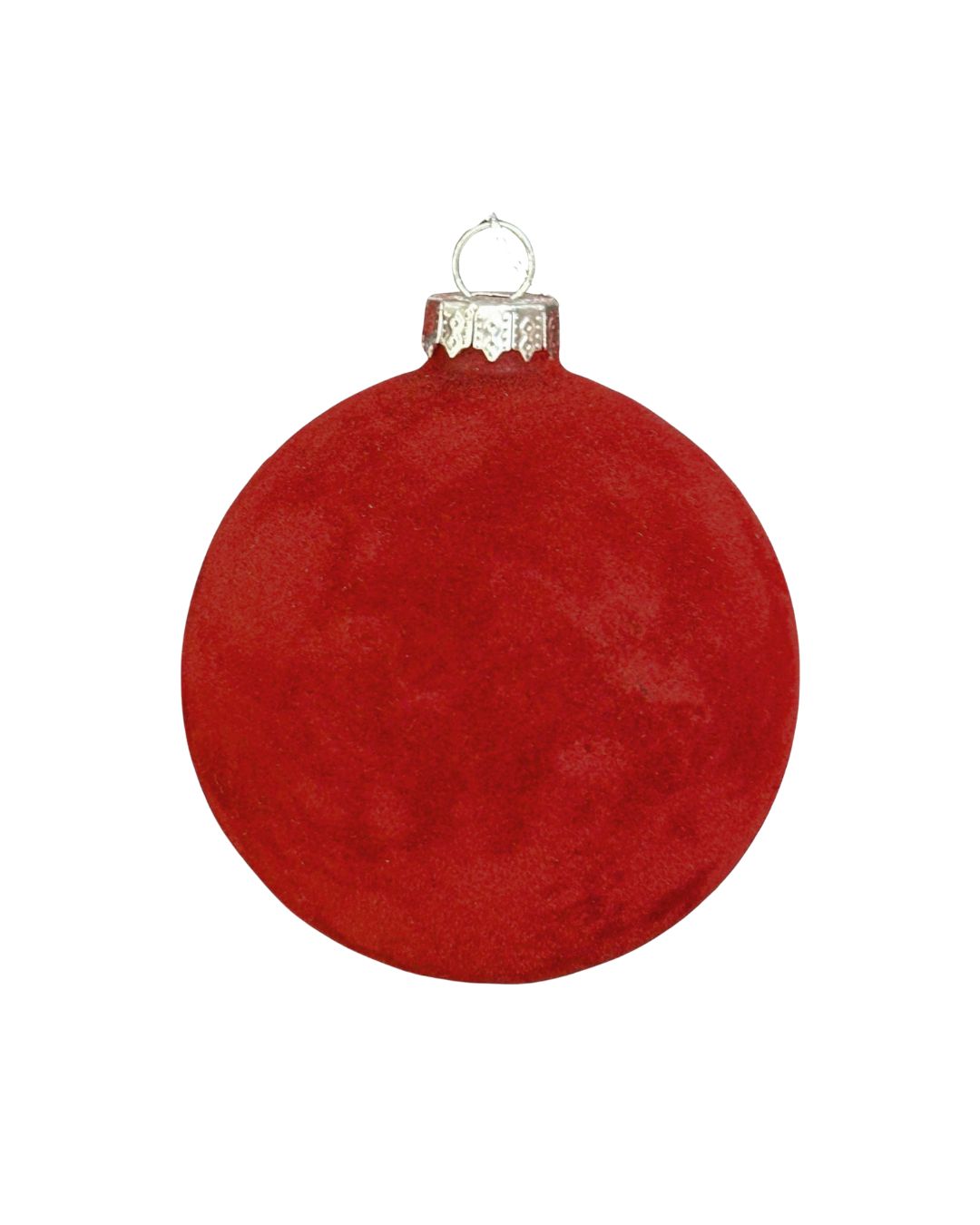 Soft Velvet Red Glass Ball Ornament