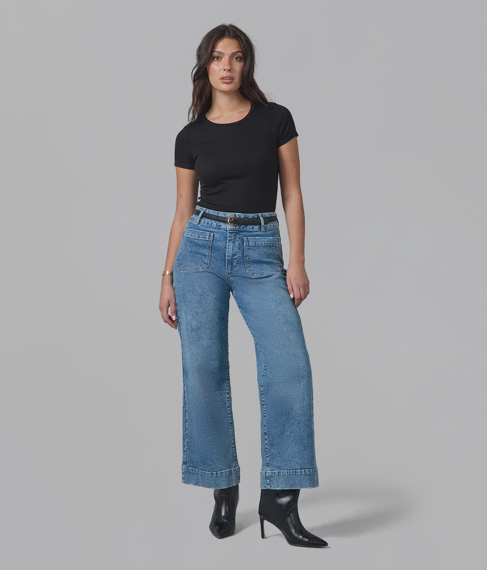 High Rise Wide Leg Jeans – Colette Collection in Pinstripe, Corduroy, Classic Denim &amp; More